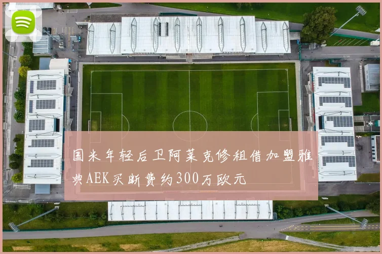 国米年轻后卫阿莱克修租借加盟雅典AEK买断费约300万欧元